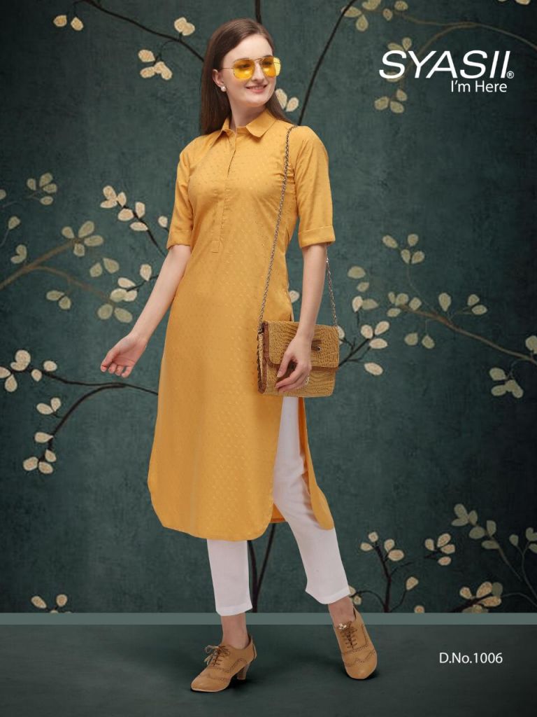 Syasii By Classic  vol 1 Regular Wear Straight Cut Kurti Collection