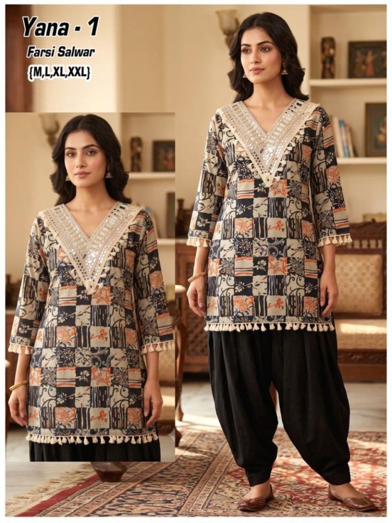 TLC Vol 159 Fancy Printed Neck Work Farshi Salwar Suit Collection