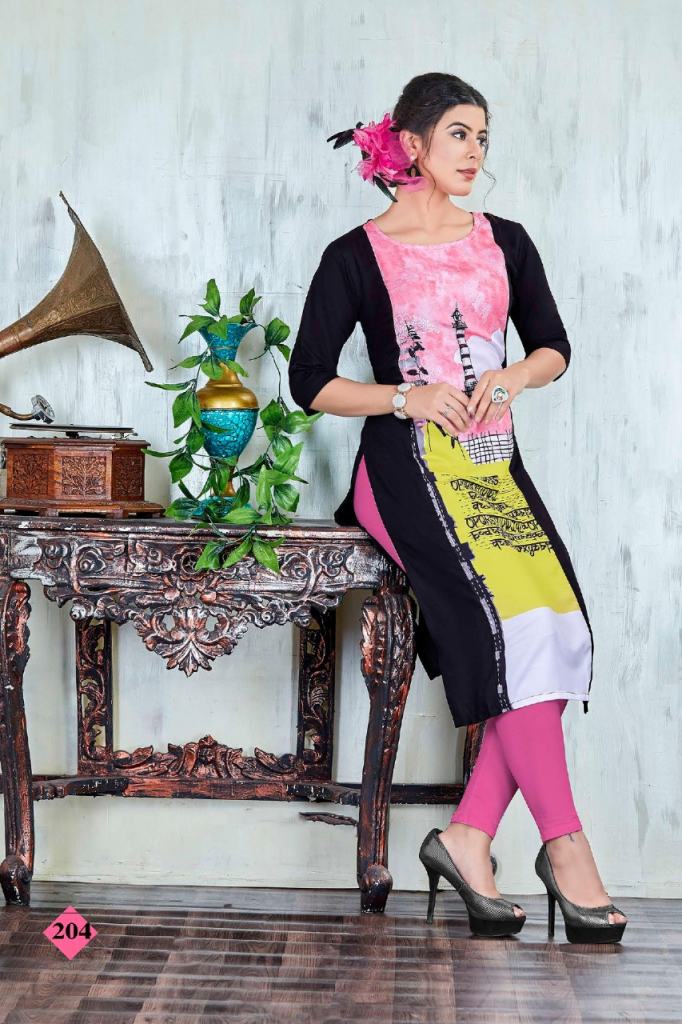 TUNIC HOUSE HAZEL-4 RAYON DIGITAL PRINTED KURTI CATALOG