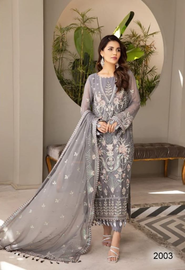 Taaj suits Samaira Georgette Embroidery work  Pakistani suits  collection 