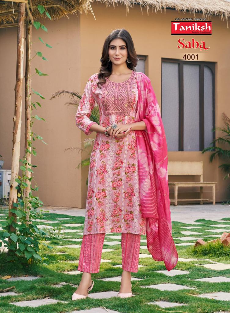 Taniksh Saba Vol 4 Kurti Bottom With Dupatta