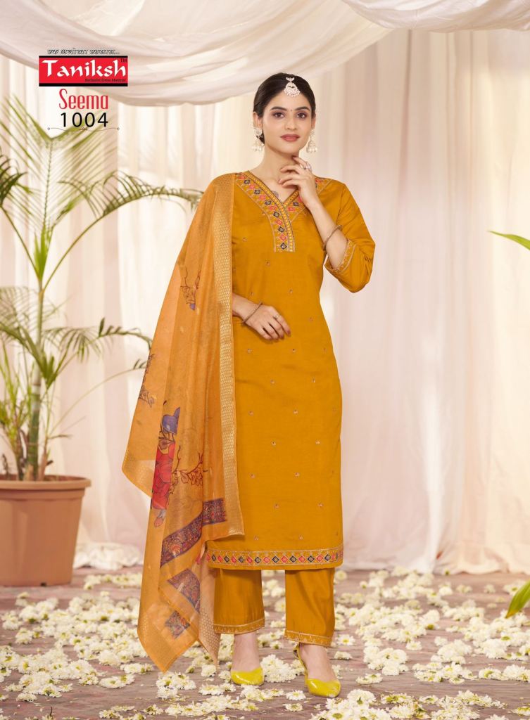 Taniksh Seema Vol 1 Kurti Bottom With Dupatta 