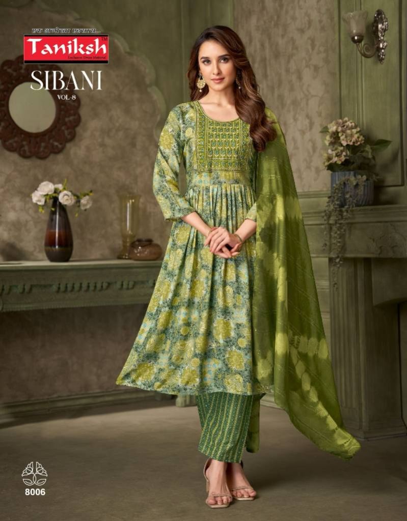 Taniksh Sibani Vol 8 Printed Kurti Bottom With Dupatta