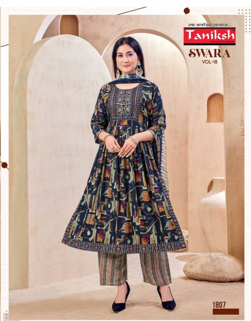 Taniksh Swara Vol 18 Kurti Bottom With Dupatta