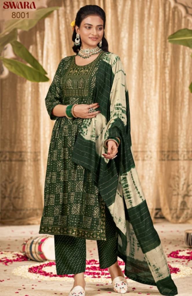 Taniksh Swara Vol 8 Embroidery Exclusive Wear Kurti Pant With Dupatta Collection.