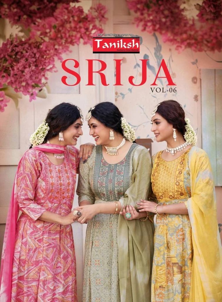 Tanishk Srija Vol 6 Rayon Print Anarakli  Salwar Suit 