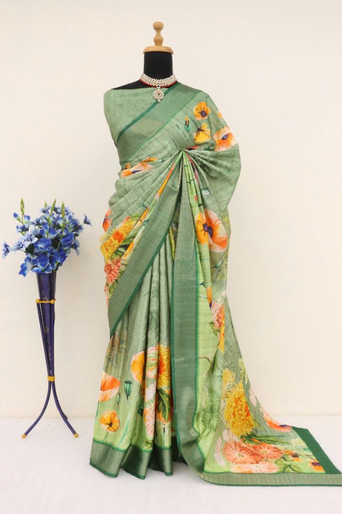 Tanmayi Jalpa Sarees Lichi Jacquard Silk Saree 