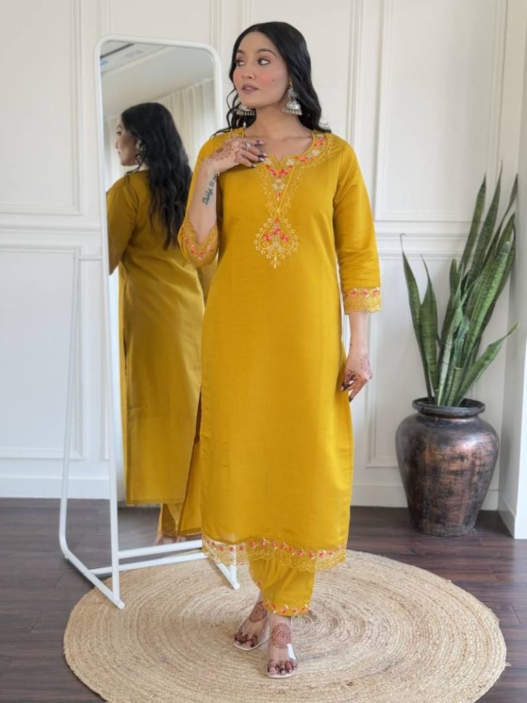 Tapashvi Mustard 01 Kurti Bottom With Dupatta