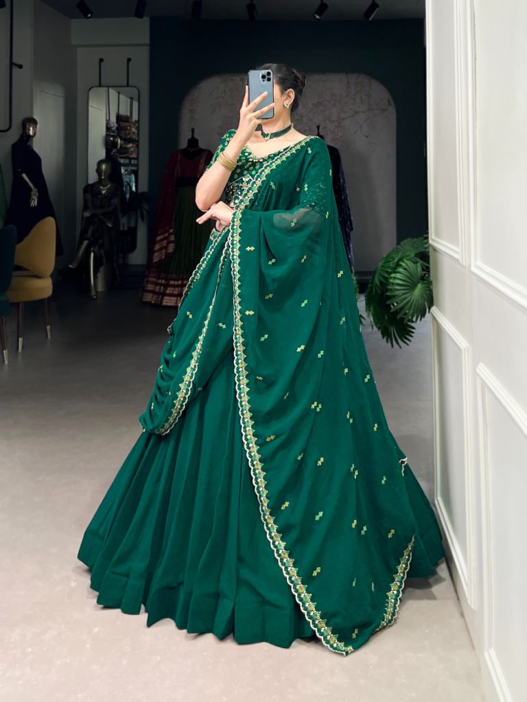 Taraa L 1447 Embroidery Worked Designer Lehenga