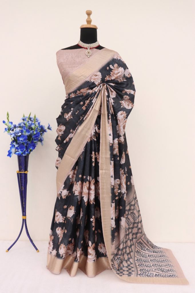 Thriveni Jalpa Sarees Lichi Jacquard Silk Saree 