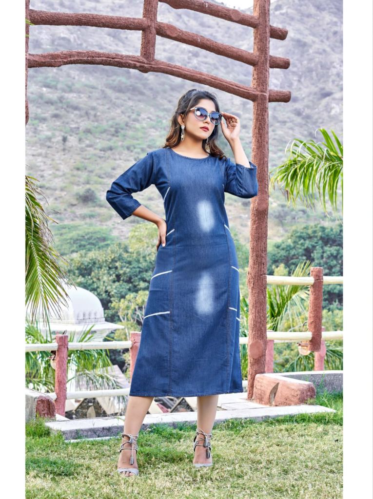 TESLA BY ASLIWHOLESALE PURE DENIM KURTIS