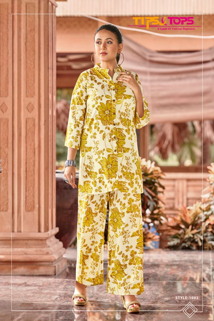 Tips And Tops Fashion Beats Rayon Co Ord Set 