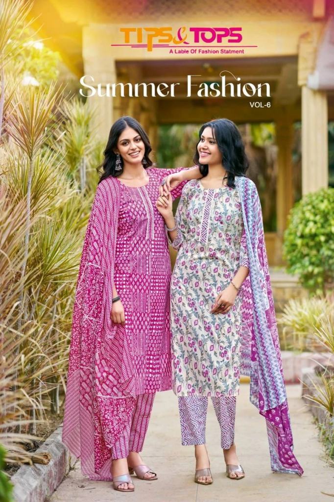 Tips And Tops Summer Fashion Vol 6 Kurti Sets