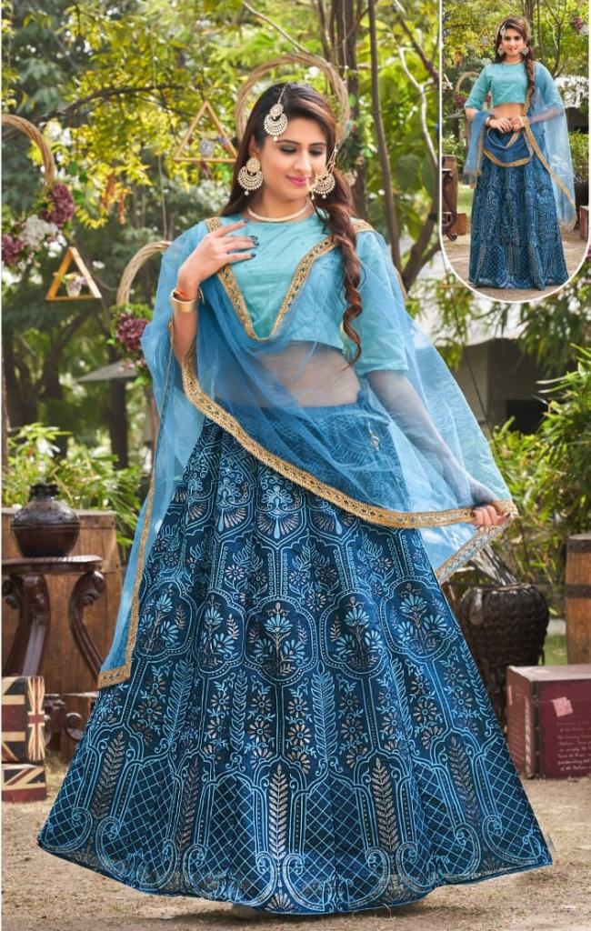 Tips Tops Lehnga Vol 2 Viscose Chanderi Designer Lengha Suit Buy Designer Lehenga Choli Online