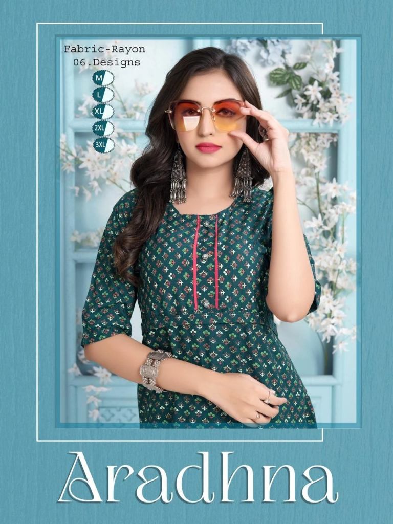 Trendy Aradhna Vol 1 Rayon Printed Kurtis Wholesale