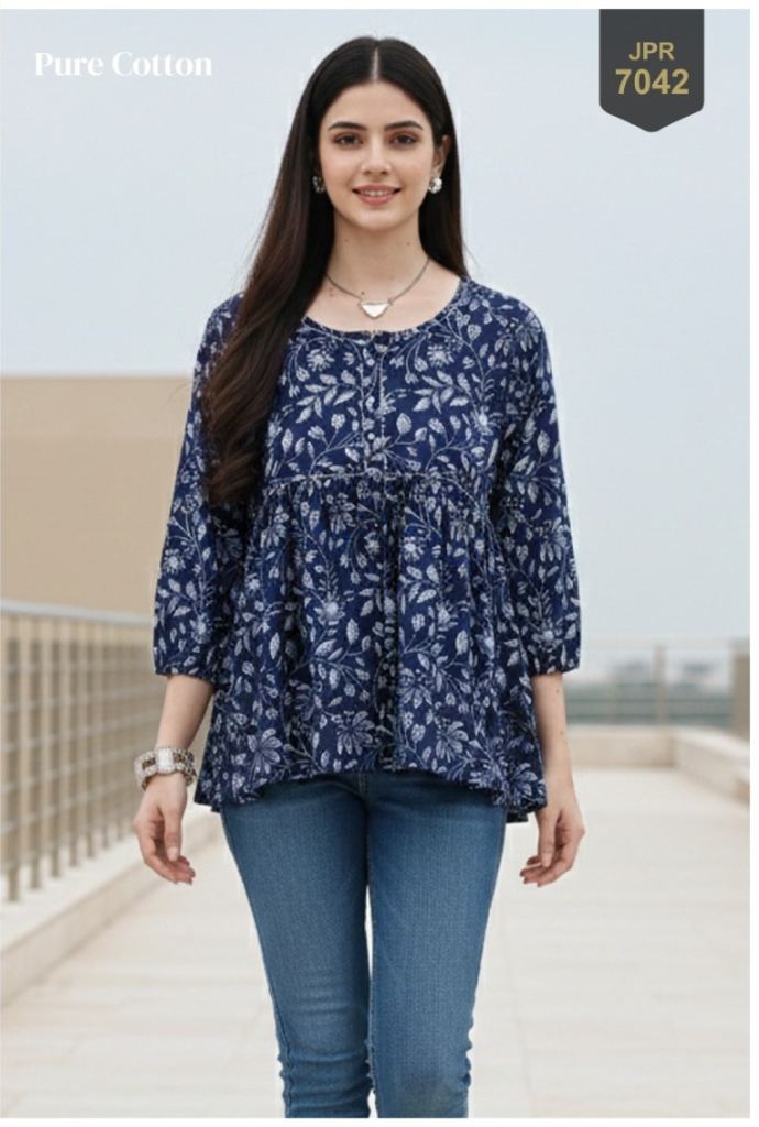 Trendy Naisha Jaipuri Printed Short Tops