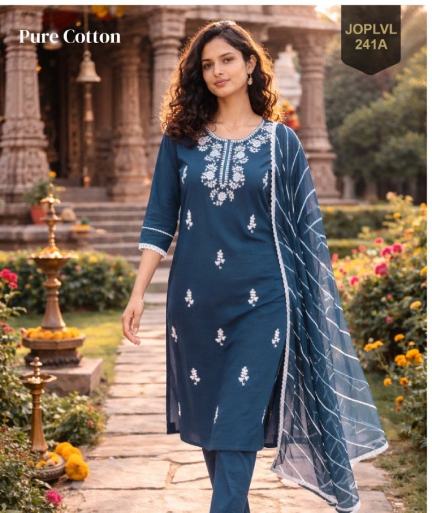 Trendy Navya Printed With Work Top Bottom And Dupatta