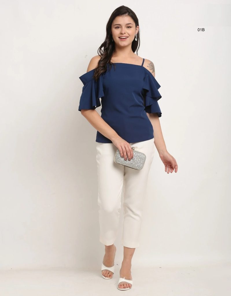 Trendy Roly Poly Polyester Western Wear Tops