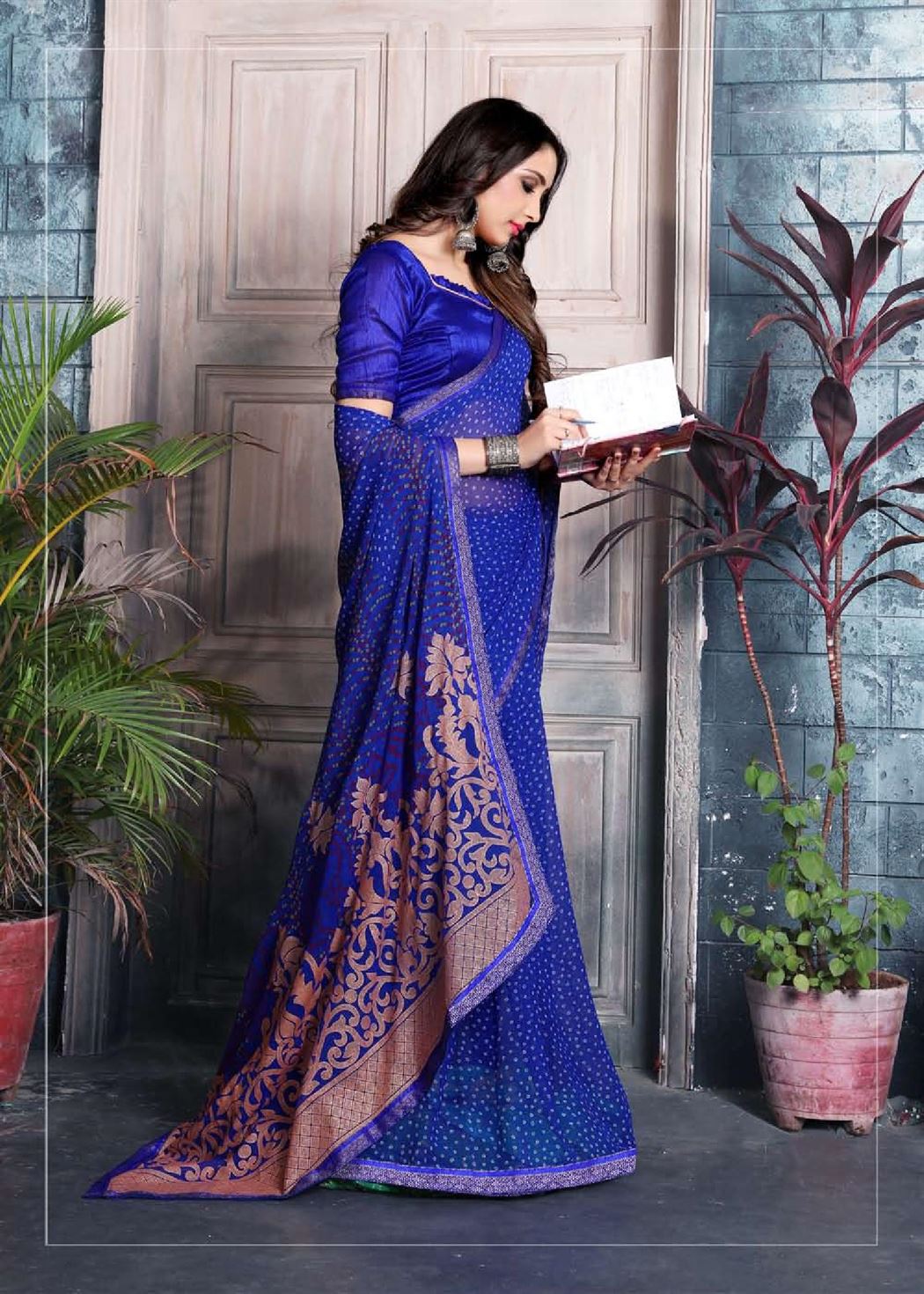  Tulsi  Weight less casual wear sarees catalogue