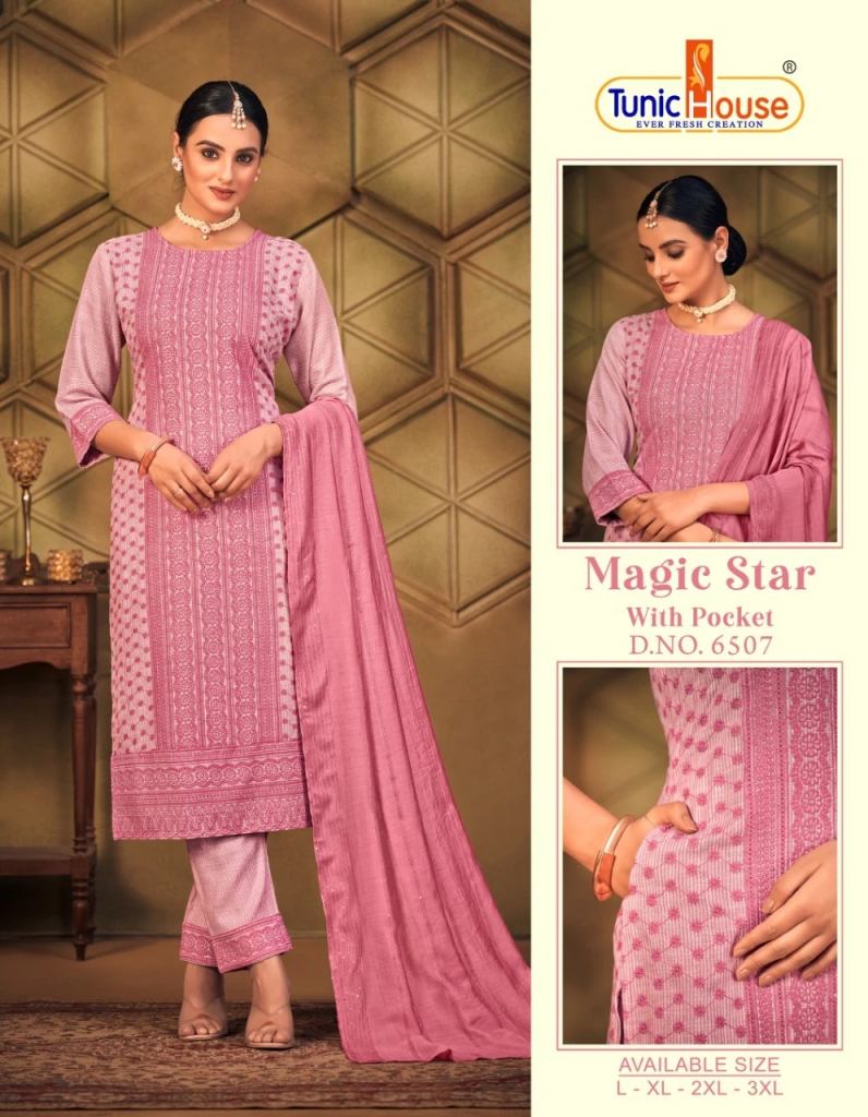 Tunic House Magic Star Vol 7 Viscose Rayon Kurti Set