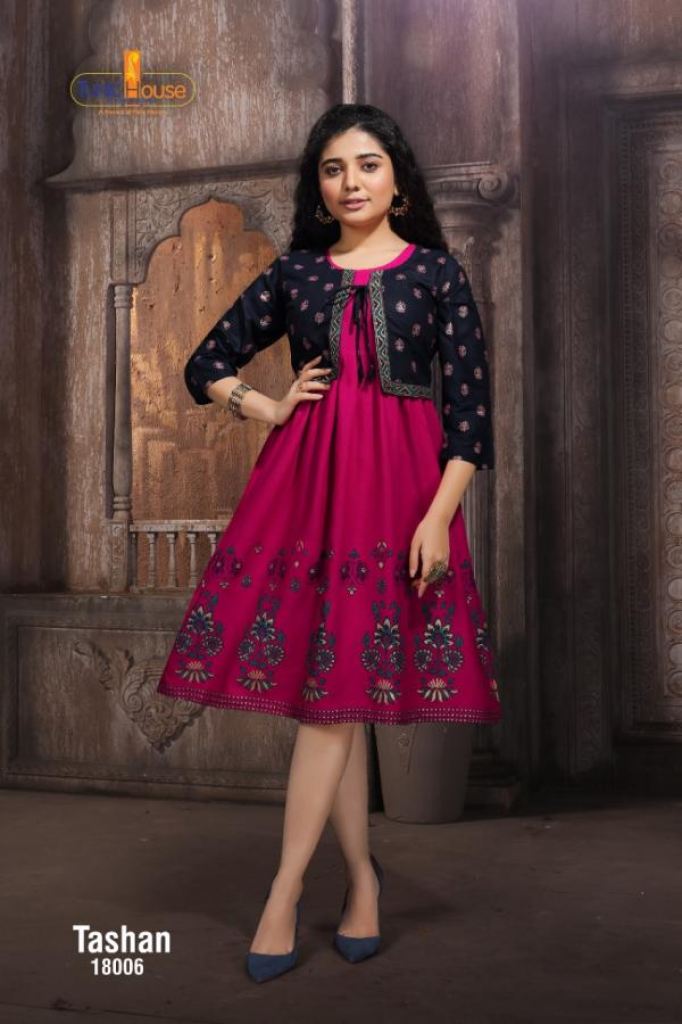 Tunic House Tashan Rayon Fancy Kurti With Jacket Catalog