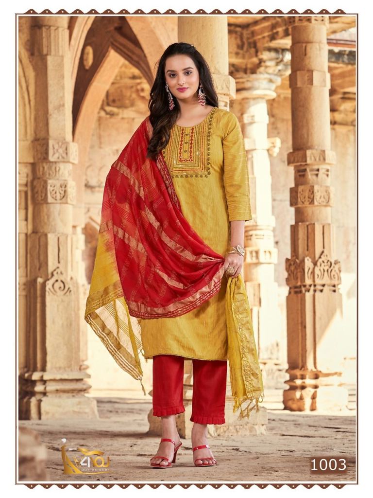 V4you Sneha New Fancy Kurtis With Bottom Dupatta Collection
