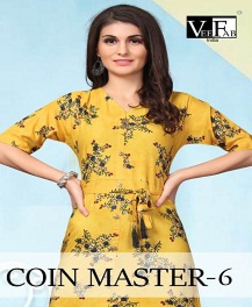 VF COIN MASTER 6 HEAVY RAYON PRINTED 