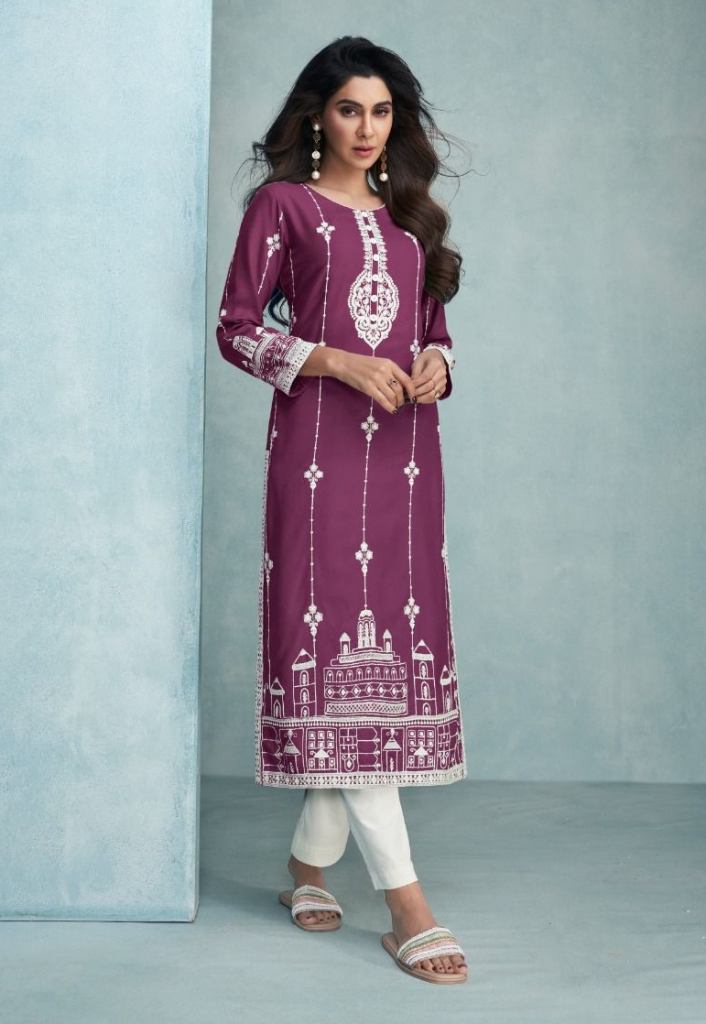 Vamika Nx Rooh Vol 6 Dark Color Lakhnowi Kurti With Bottom