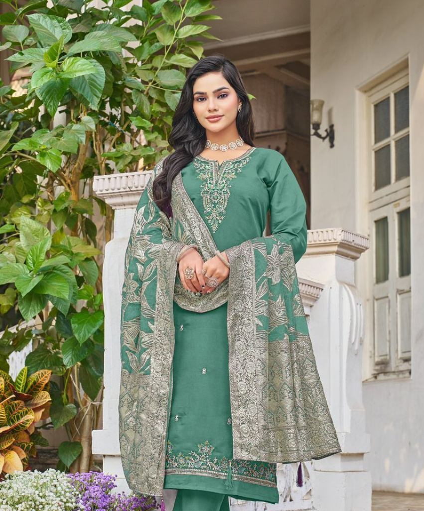 Vamika Padmini Viscose Worked Kurti With Bottom Dupatta