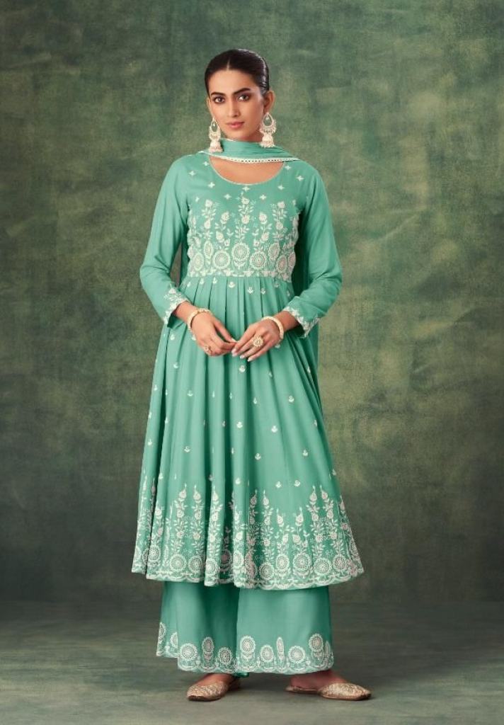 Vamika Sakhi Exclusive Lakhnavi Readymade Top Bottom With Dupatta Collection