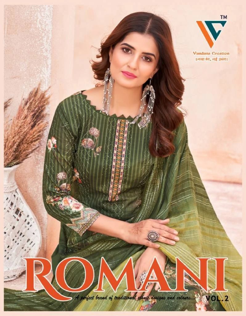 Vandana C Romani Vol 2 Digital Printed Dress Material