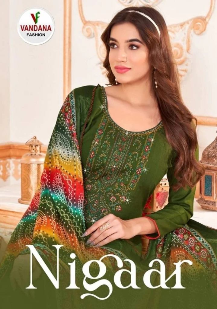 Vandana F Nigaar Vol 2 Rayon Slub Dress Material