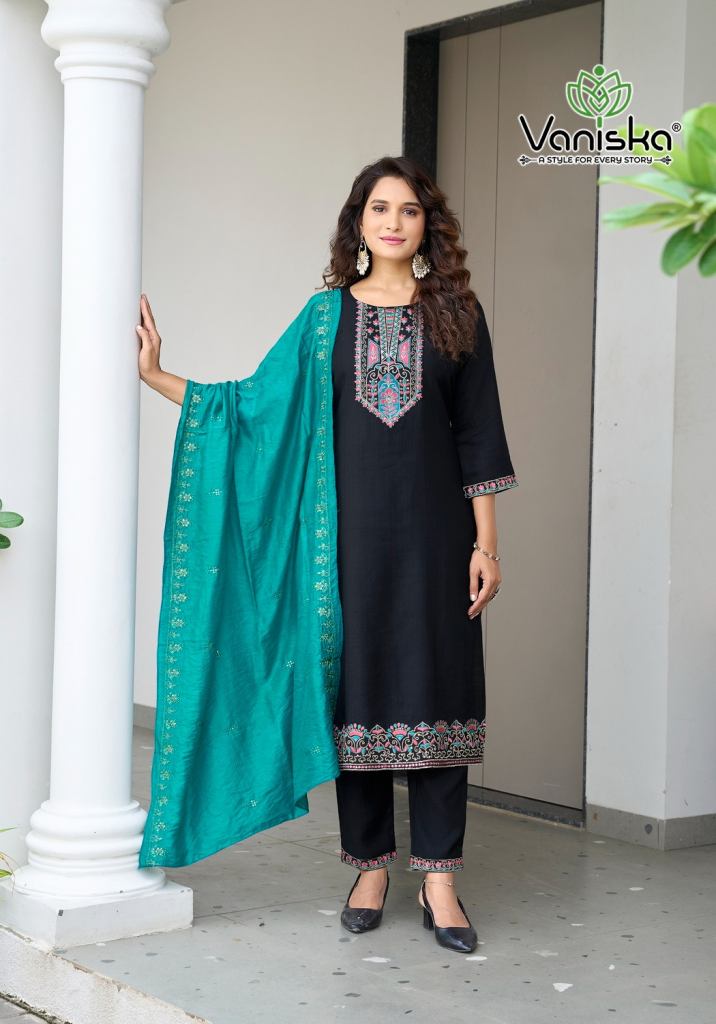 Vaniska Palak Vol 2 Kurti Pant And Dupatta