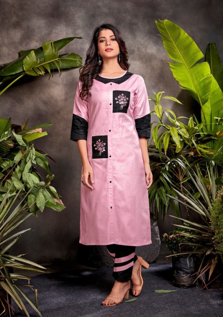 Vardan Spark  vol 5 Silk Embroidery Ethnic Wear Kurti With Pant Collection