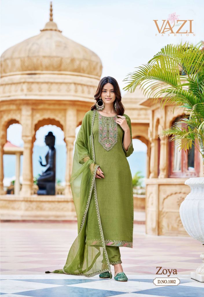 Vazi Zoya Festival Wear Kurti Pant and Dupatta
