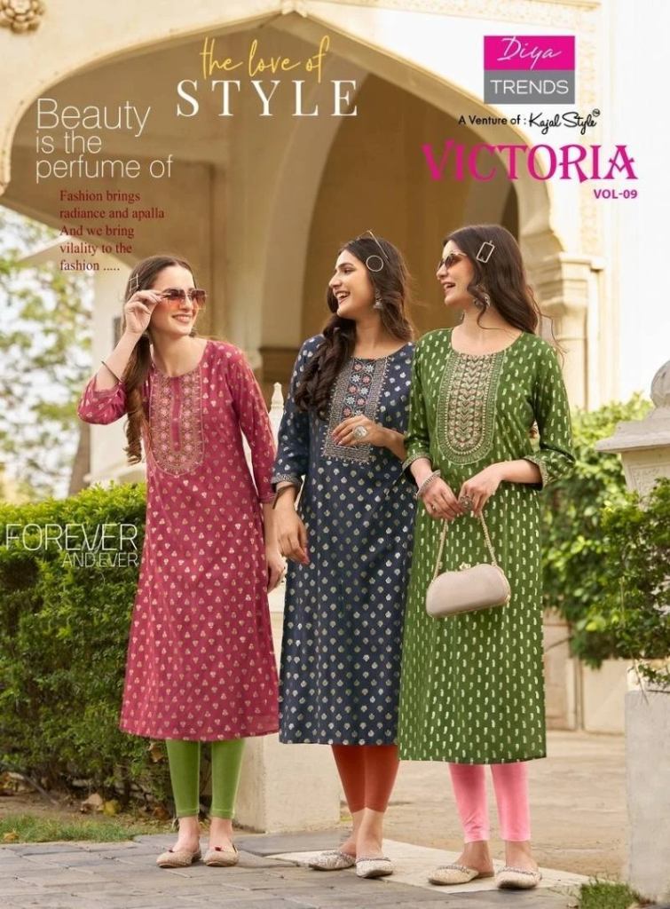 Victoria Vol 9 Diya Trends Classy Kurti Collection