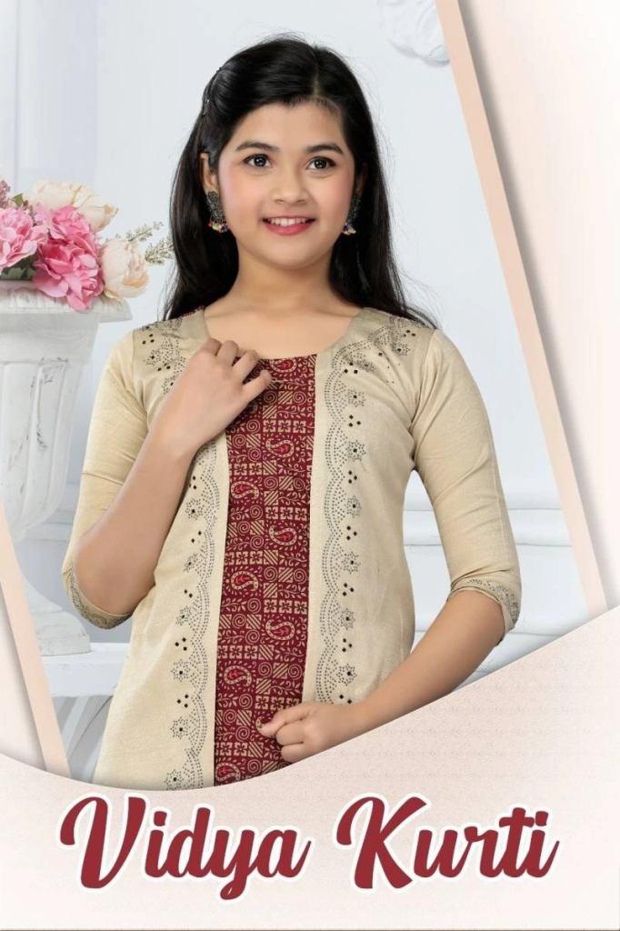 Vidya 8377 Heavy Rayon Kids Wear Anarakali Kurti