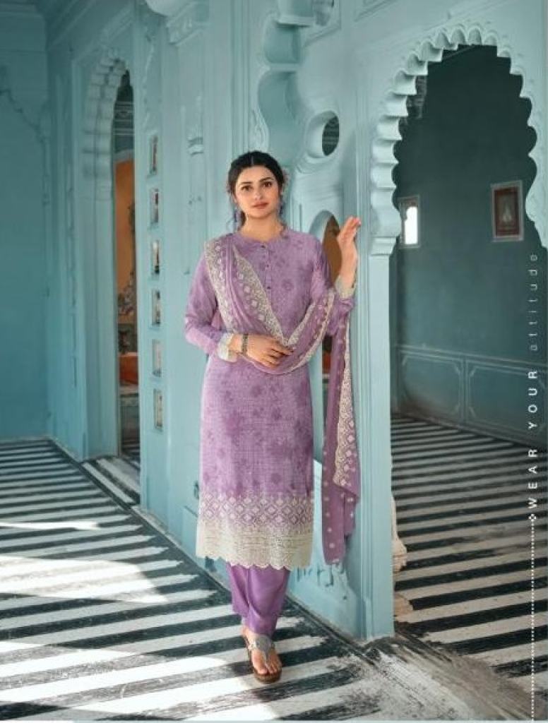 Vinay Fashion Silkina Royal Crepe vol 37 Crepe Thread Work With Heavy Designer Suit Collection