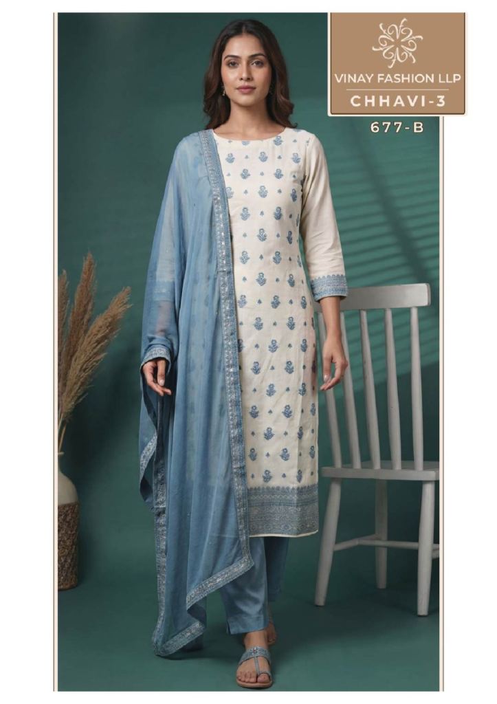 Vinay Kuleesh Chhavi Vol 3 Handworked Salwar Kameez