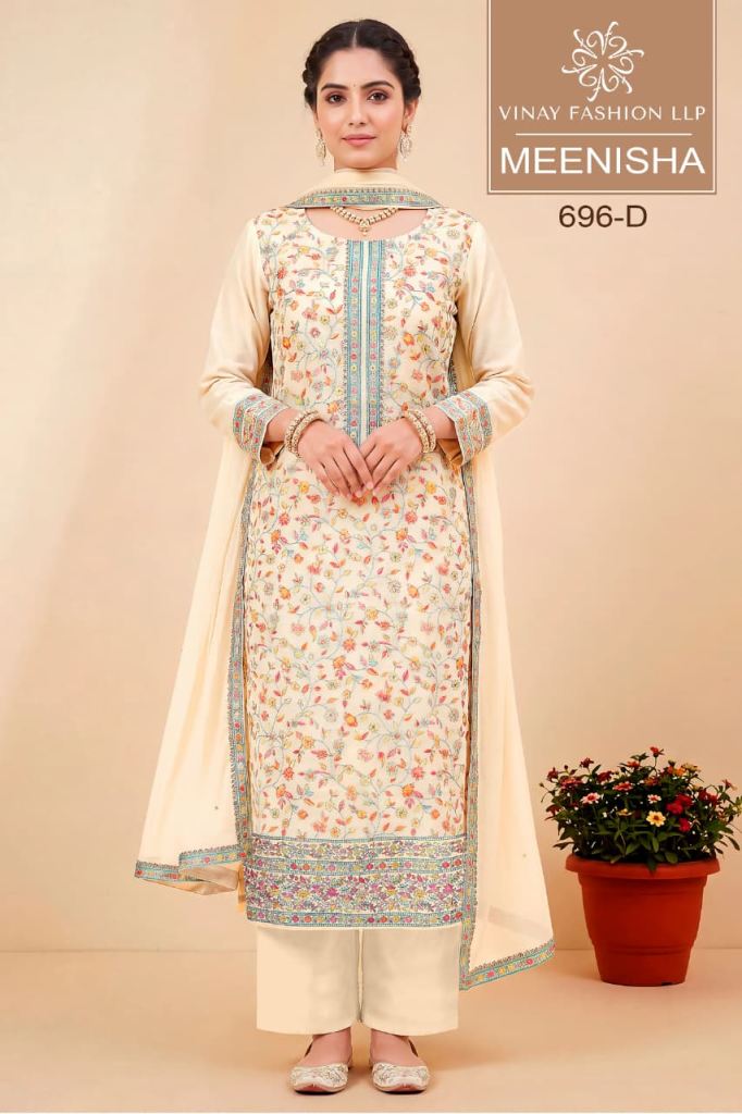 Vinay Kuleesh Meenisha Meenakari Worked Salwar Kameez