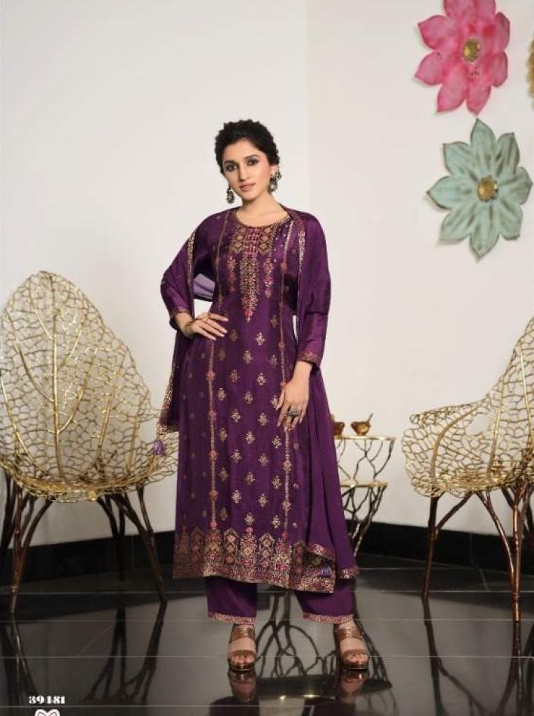 Vinay Tumbaa Zari Fancy Wear Kurti With Bottom And Dupatta Catalog 