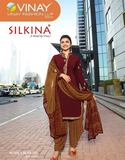  Vinay present silkina casual wear dress material collection.