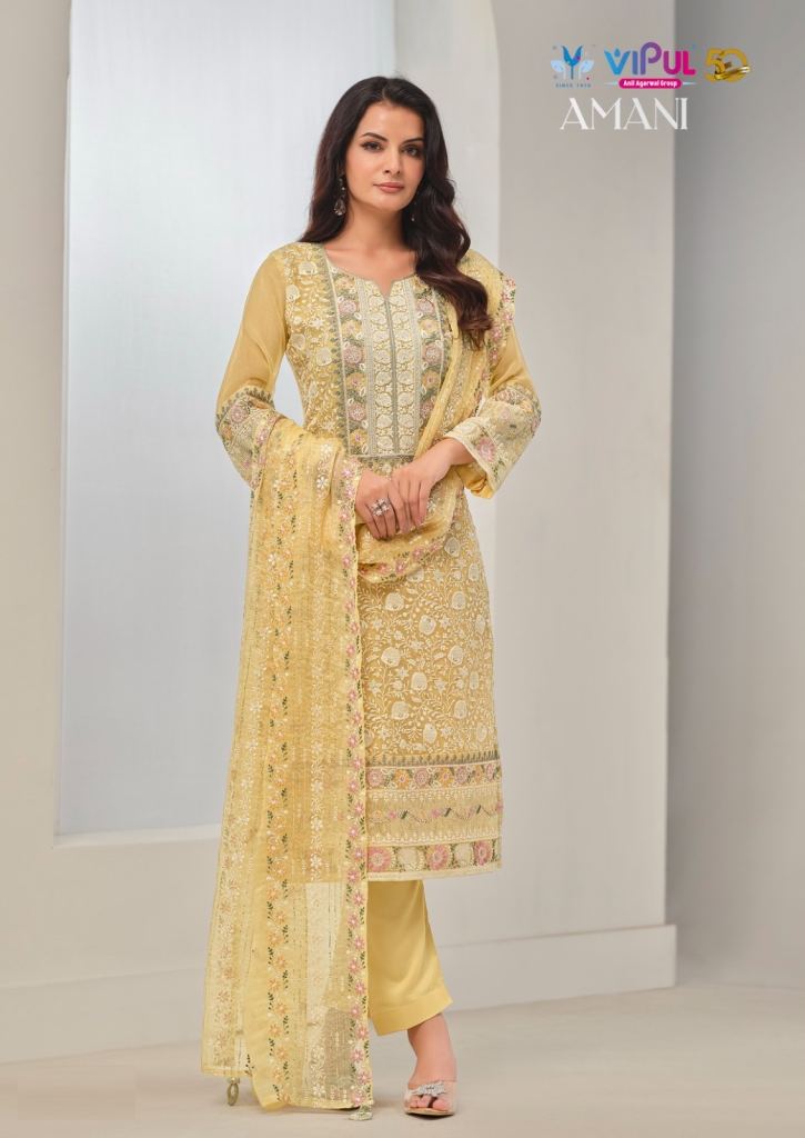 Vipul Amani Embroidered Designer Pakistani suits