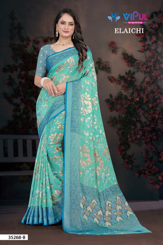 Vipul Elaichi 35268 A To D Casual Wear Saree