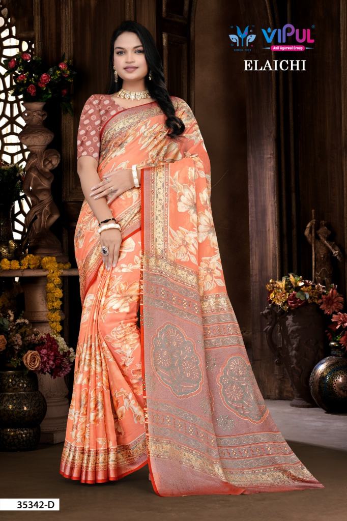 Vipul Elaichi 35342 A To D Festive Wear Saree