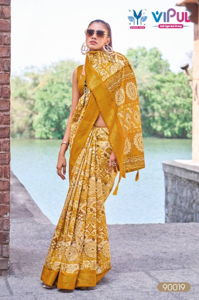 Vipul Kashmir Printed Silk Fancy Saree