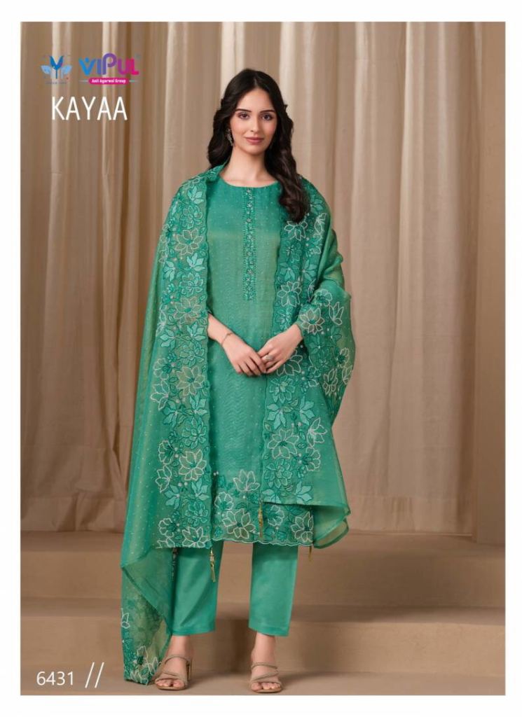 Vipul Kayaa Burberry Gold Designer Salwar Kameez Suits