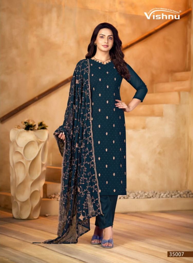 Vishnu Shabnam Faux Designer Dress Material