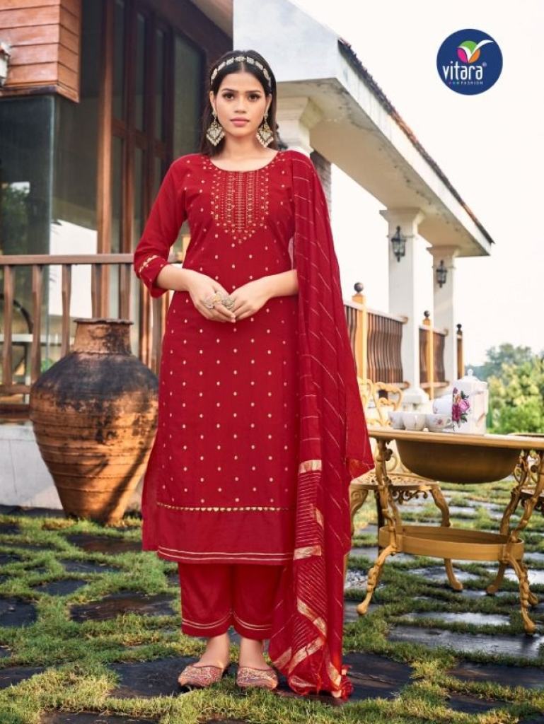 Vitara Ceremony Exclusive Wear Readymade wholesale Kurtis Pant With Dupatta 