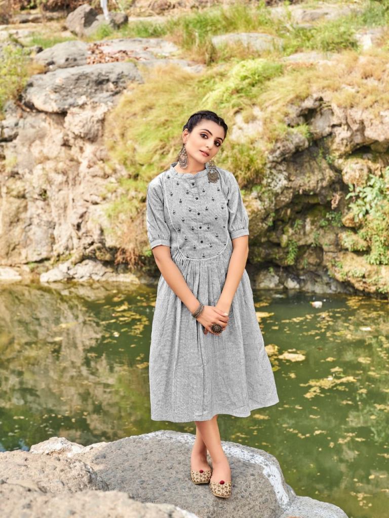 Vitara Floret  Cotton Embroidery Exclusive Wear Kurti Collection